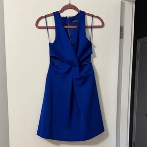 Express Royal Blue Backless Dress